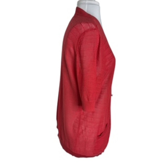 Mossimo 3/4 Sleeve Low Front Pocket Relaxed Fit Tunic Length Cardigan Size XXL - Picture 6 of 7